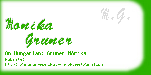 monika gruner business card